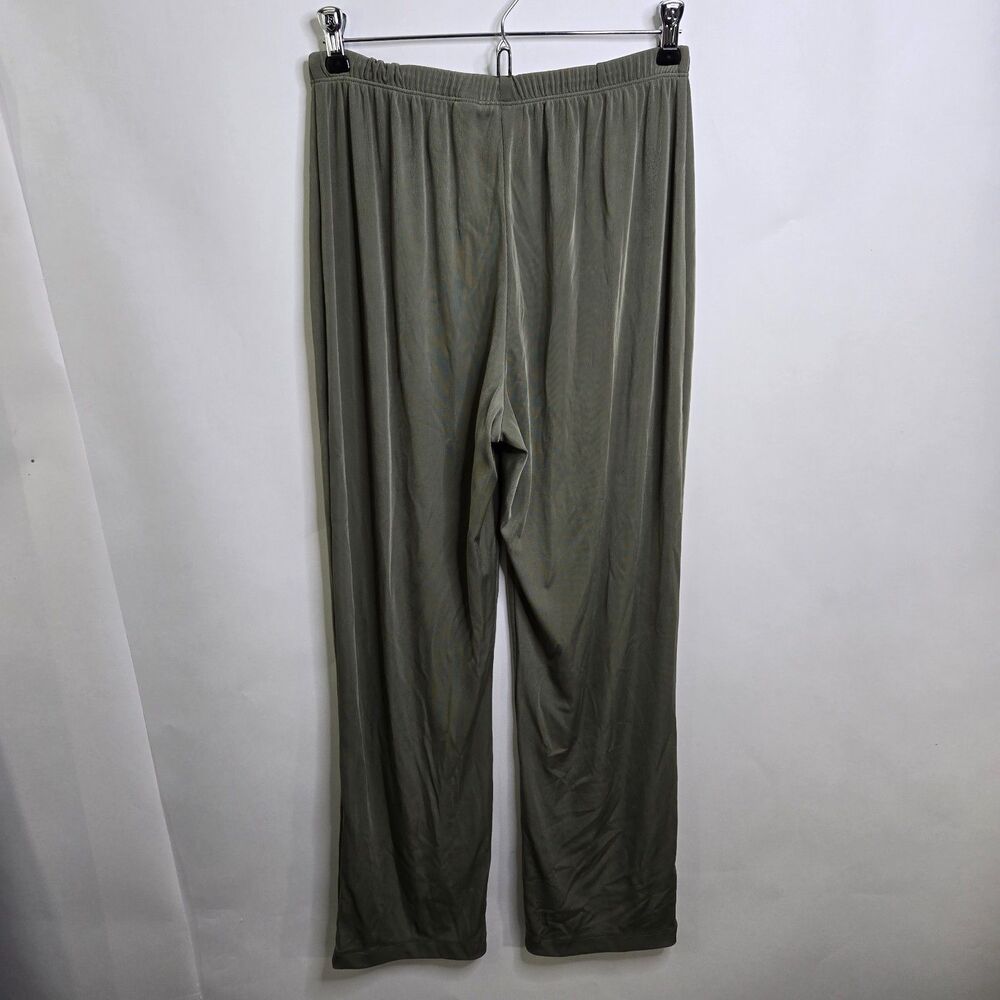 Additions by Chicos Green Knit Pants Womens 1 Short M Elastic Slinky Travelers - Picture 4 of 7